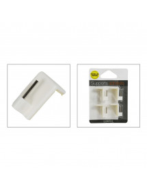 Supports de tringles Adhésif Spécial PVC Blanc X4
