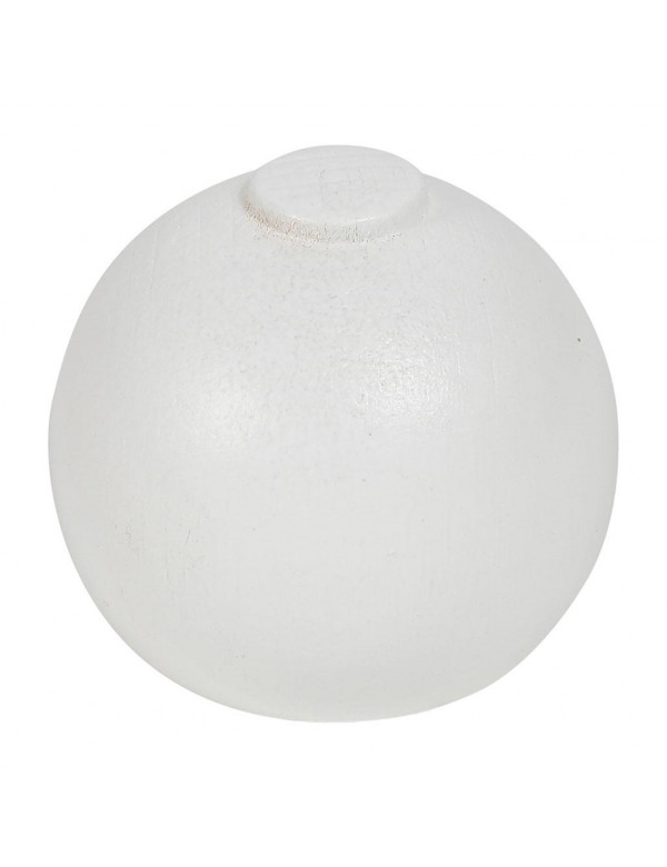Embouts de tringles Boules bois Blanc 28 mm X2