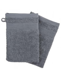 Gants de toilettes Gris Foncé x2