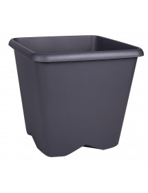 Pot de fleur chorus carré gris anthracite 35.6 litres