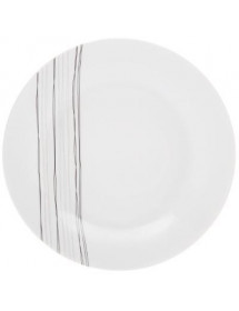 Assiette Plate Lignes en porcelaine