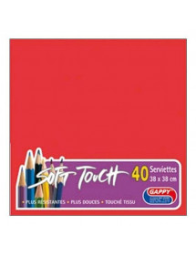 Serviettes en papier Soft Touch Rouge 38 cm. x40