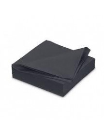 Serviettes Cocktail en papier Noir x40