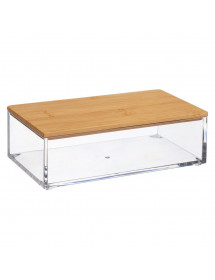 Boite Rectangle Transparente Bambou Selena