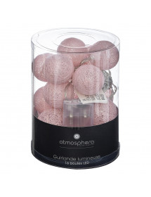 Guirlande Boules Rose Clair a piles
