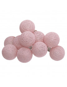 Guirlande Boules lumineuses Rose Claire à Piles