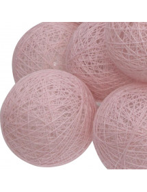 Guirlande Boules lumineuses Rose Claire à Piles