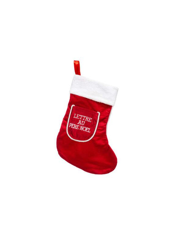 Botte de Noël en feutrine rouge
