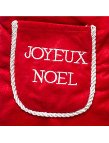 Botte de Noël en feutrine rouge