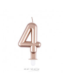 BOUGIE CHIFFRE 4 ROSE GOLD
