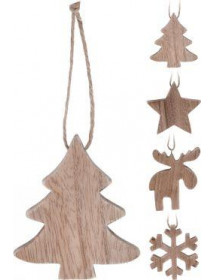 Décoration de noël suspension en bois