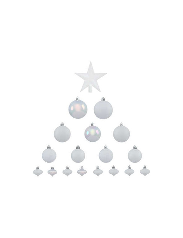 kit décoration de sapin blanc