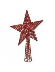 Cimier étoile pailletée rouge