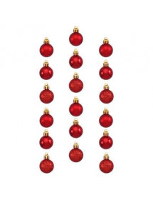 Boules de Noël rouges x18