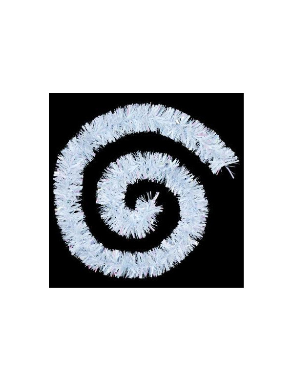 Guirlande de Noël bi-matière blanche