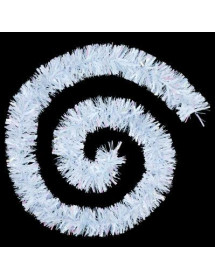 Guirlande de Noël bi-matière blanche