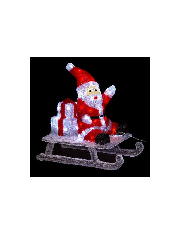 Décoration de Noël lumineuse Père Noël sur luge Décoration de Noël lumineuse Père Noël sur luge