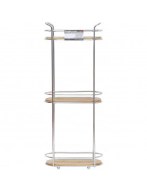 ETAGERE OVAL METAL BAMBOU