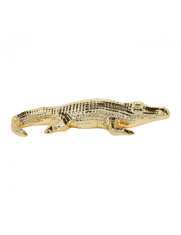 Crocodile en céramique doré Ostaria