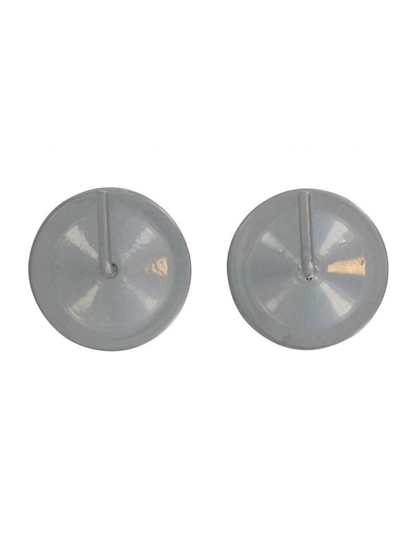 Supports de tringles Adhésif Métal gris x2