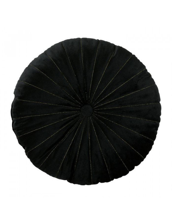 Coussin Ostaria Rond Velours Noir Coussin Ostaria Rond Velours Noir