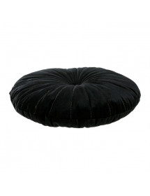 Coussin Ostaria Rond Velours Noir