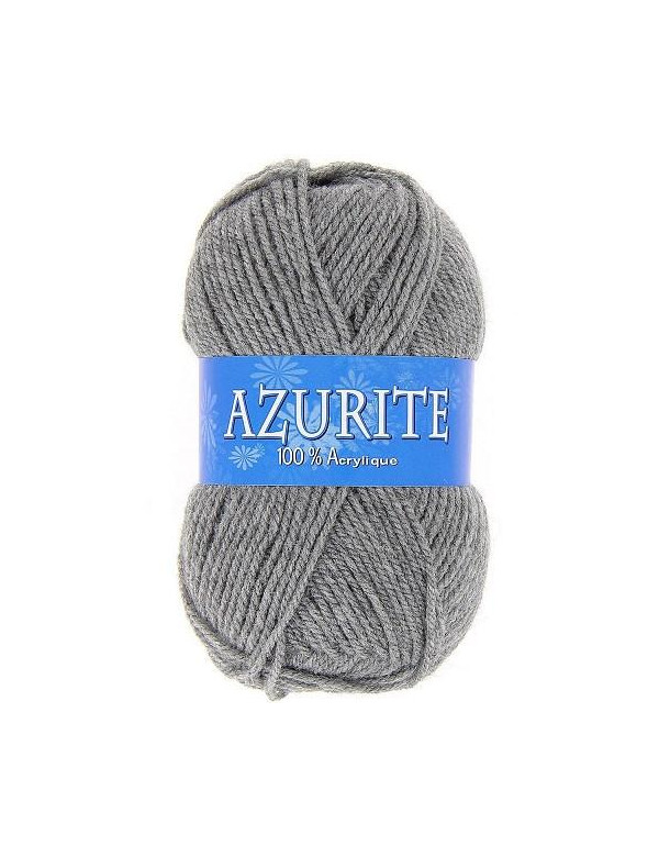Pelotes de fil à tricoter Azurite grises x10
