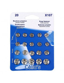 BOUTONS PRESSION NICKELES X20