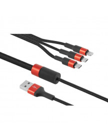 CABLE CHARGE NYLON 3 EN 1