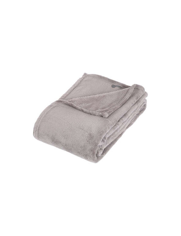 Plaid Microfibre Gris 130 x 180 cm Atmosphera