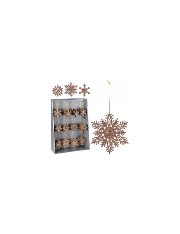SUSPENSION DE NOEL FLOCON DORE