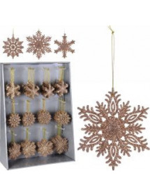 SUSPENSION DE NOEL FLOCON DORE