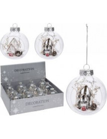 Boule de Noël ouverte décorée