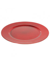 Assiette de présentation rouge