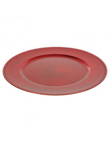 Assiette de présentation rouge