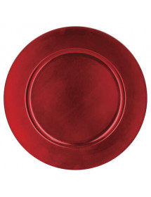 Assiette de présentation rouge