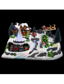 Village de Noël enneigé