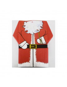 Serviettes Père Noël pré pliée x10