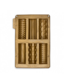 Moule 6 mini buches de Noël en silicone