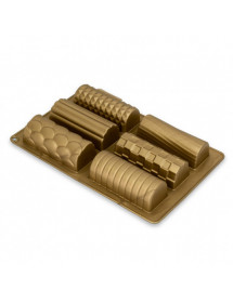 Moule 6 mini buches de Noël en silicone